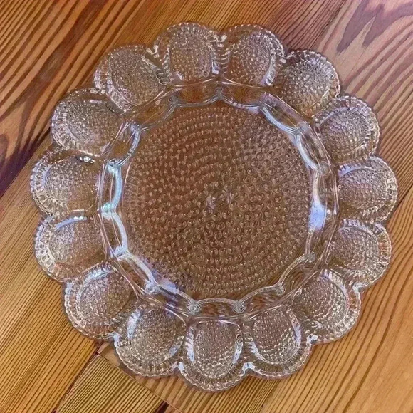 Vintage Indiana Glass Deviled Egg Serving Platter/Tray - Picture 4 of 7